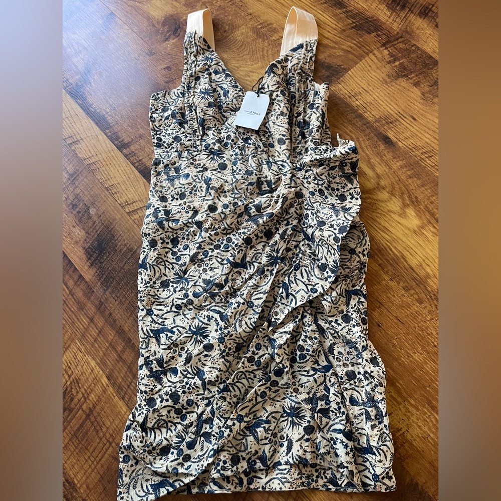 Isabel Marant Floral Print Dress - Black and Cream